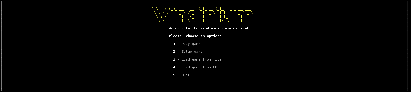 Main menu