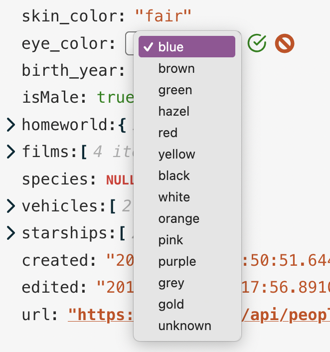 Eye colour enum example