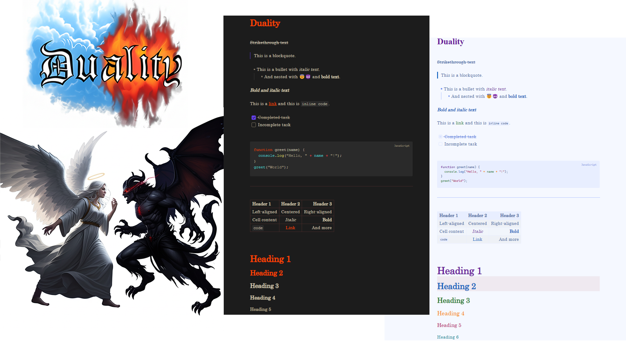 Duality Theme