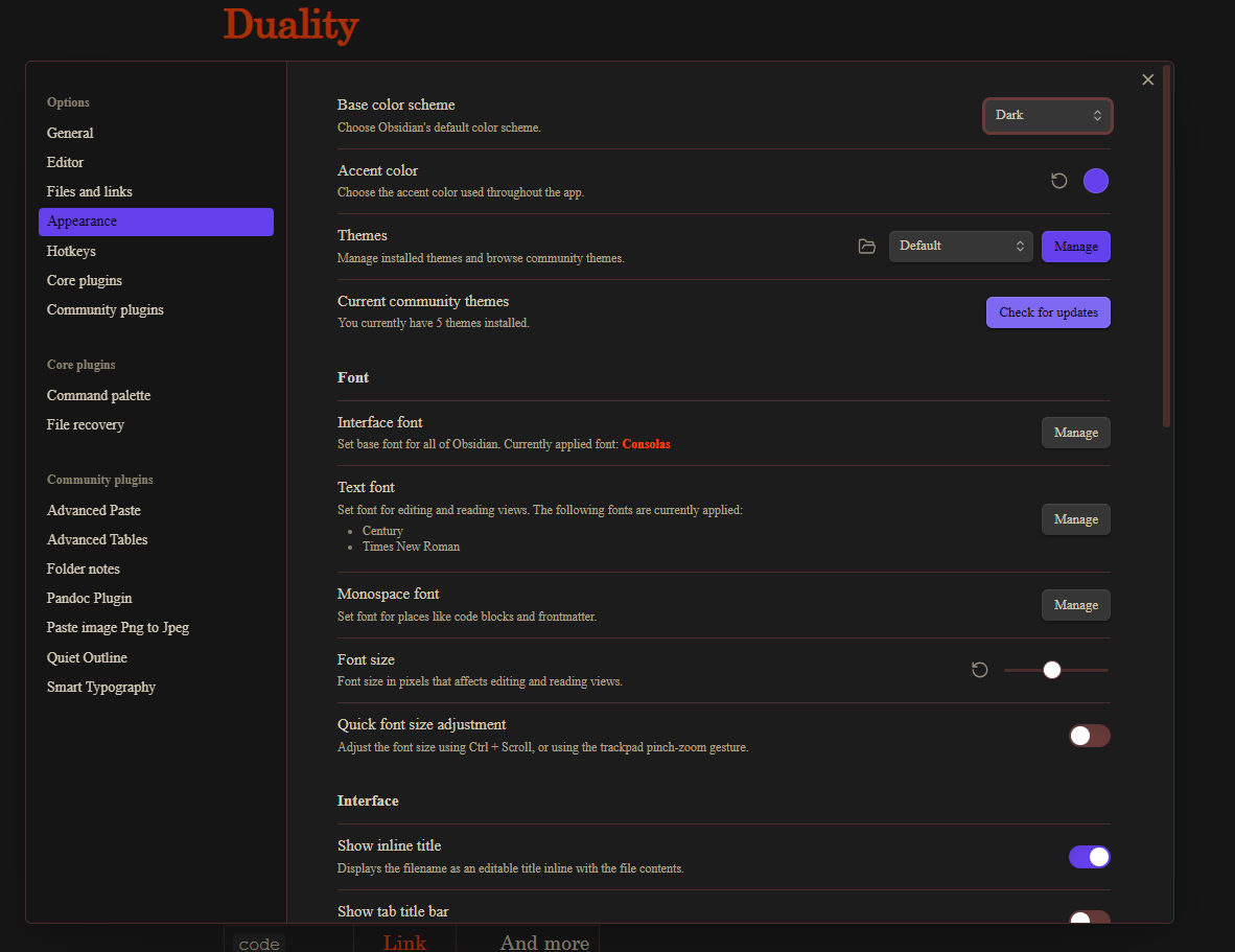 Duality Theme