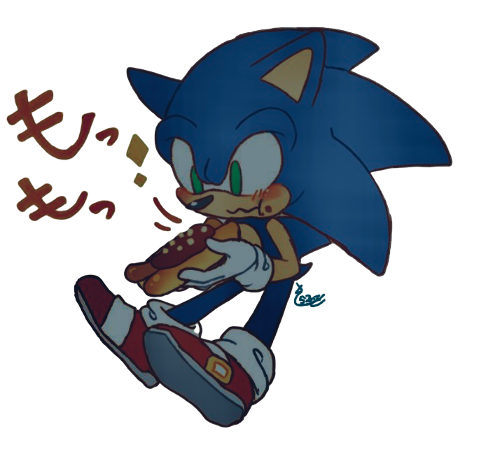 Sonic eating chili dogs