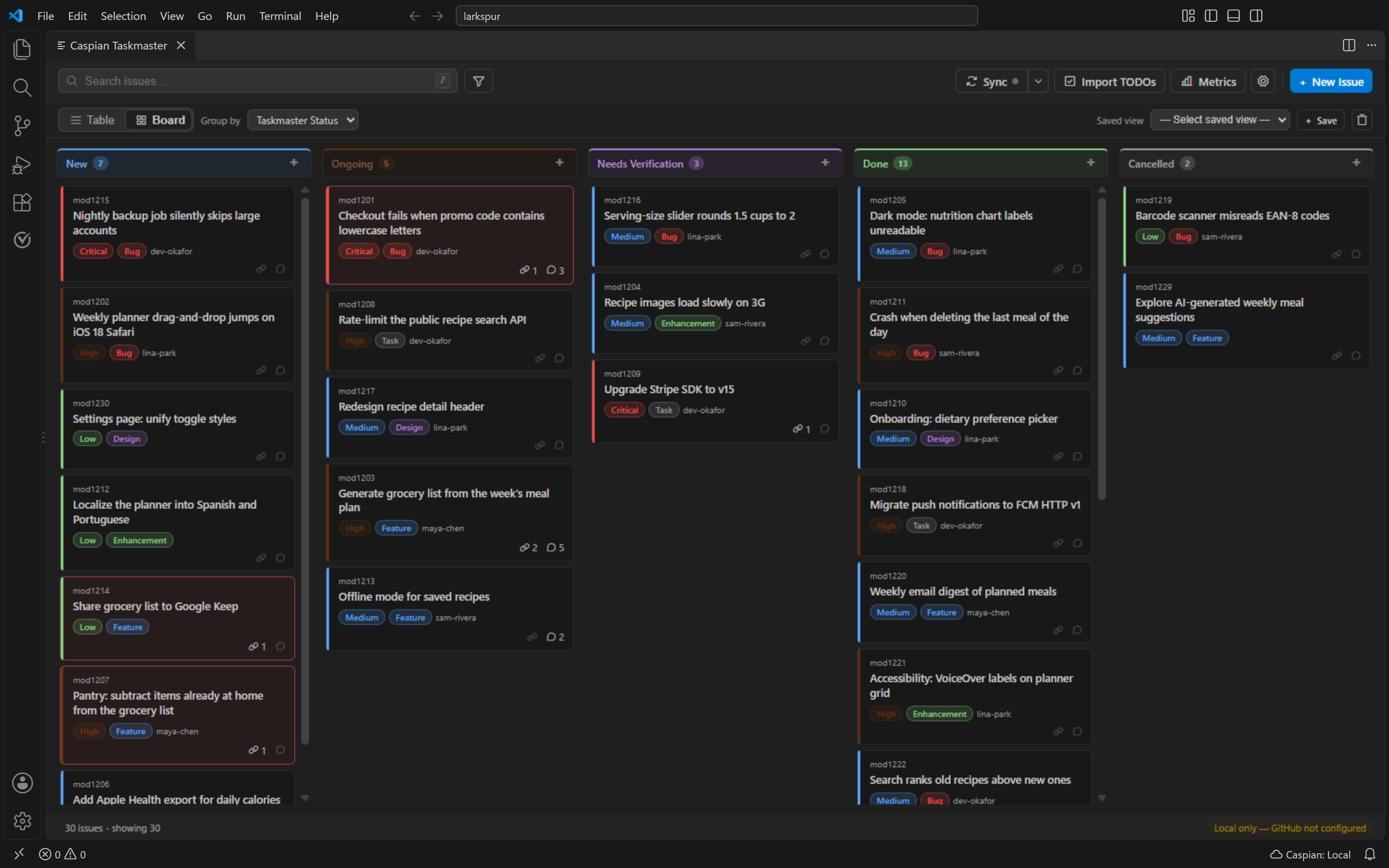 Kanban board