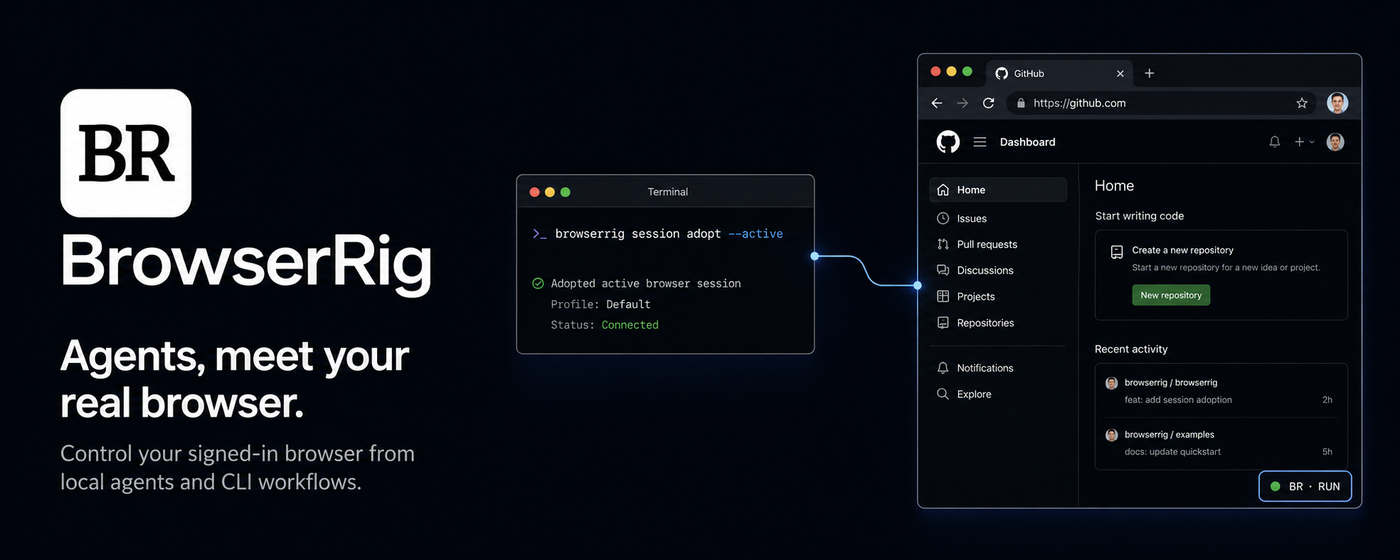 BrowserRig — Agents, meet your real browser