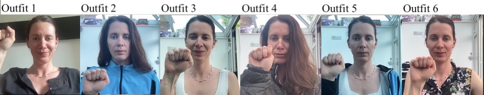This is an image of different outfits from the dataset