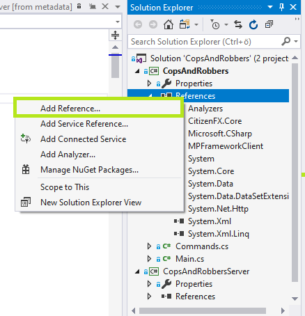 Instructions to how to add dlls as reference