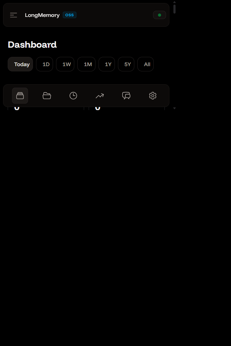 LongMemory dashboard
