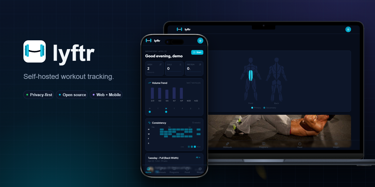 Lyftr — self-hosted workout tracking