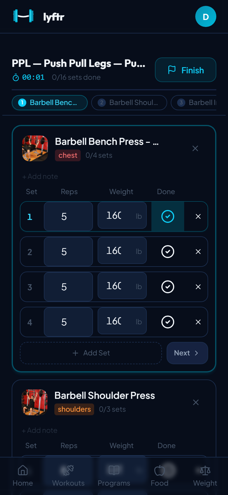 Active workout