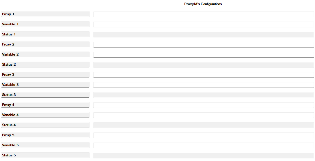 Section configuration custom proxyid