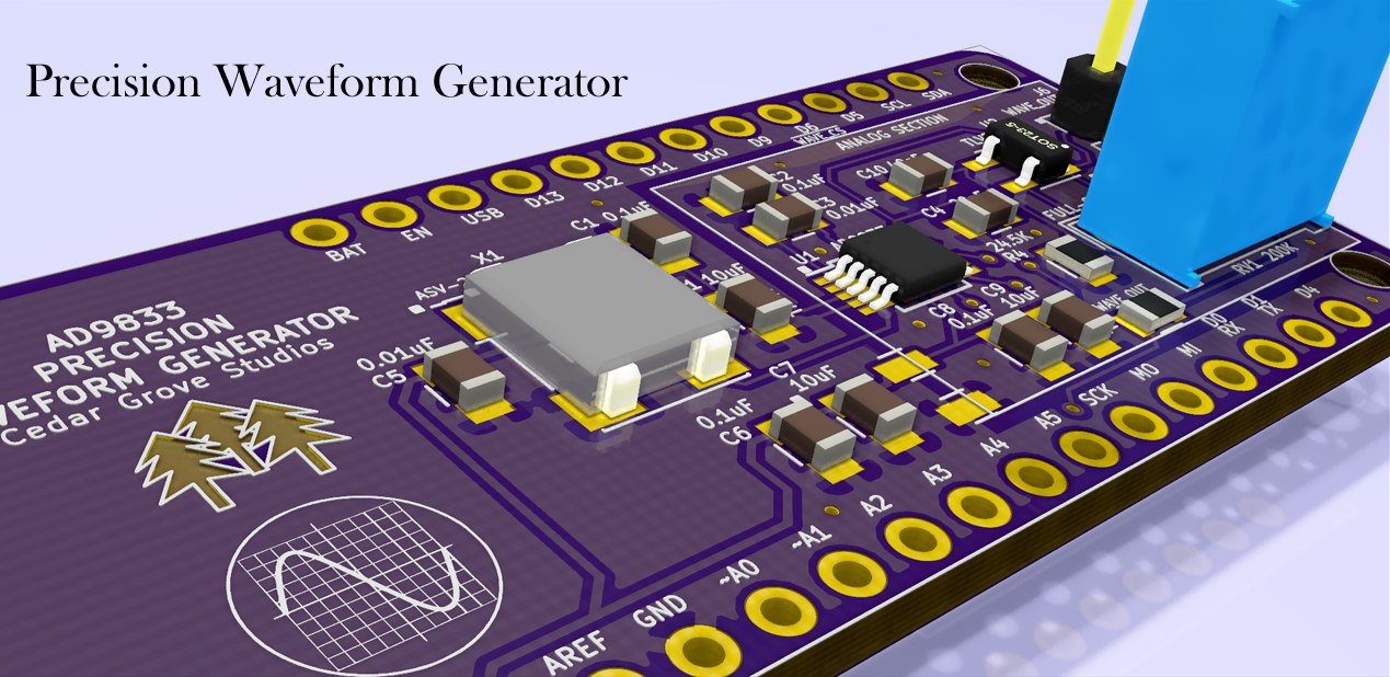 AD9833 FeatherWing, from the project README