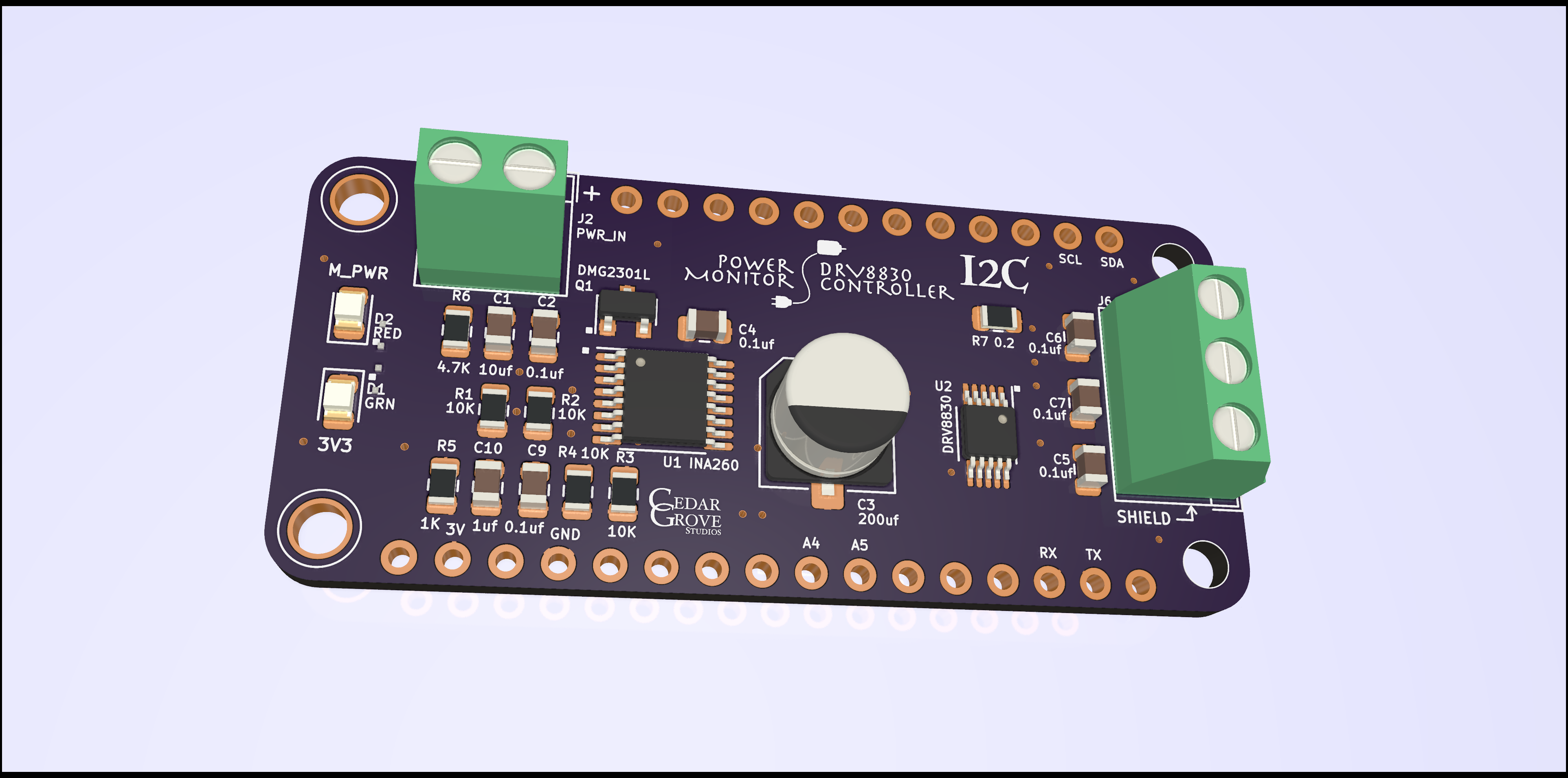 DRV8830 FeatherWing, from the project README