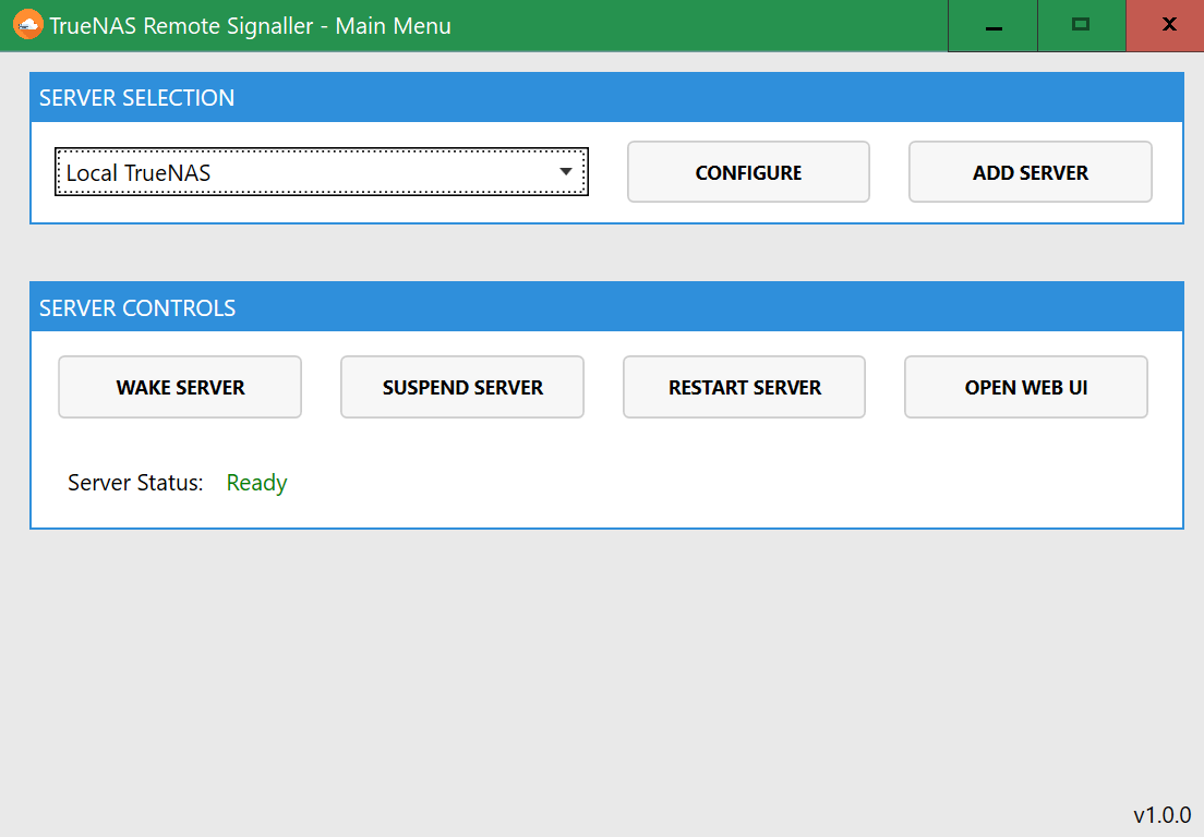 GitHub - Ceiniog/TrueNAS-Remote-Signaller: A lightweight WPF utility ...