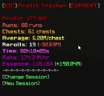 KIC Profit Tracker