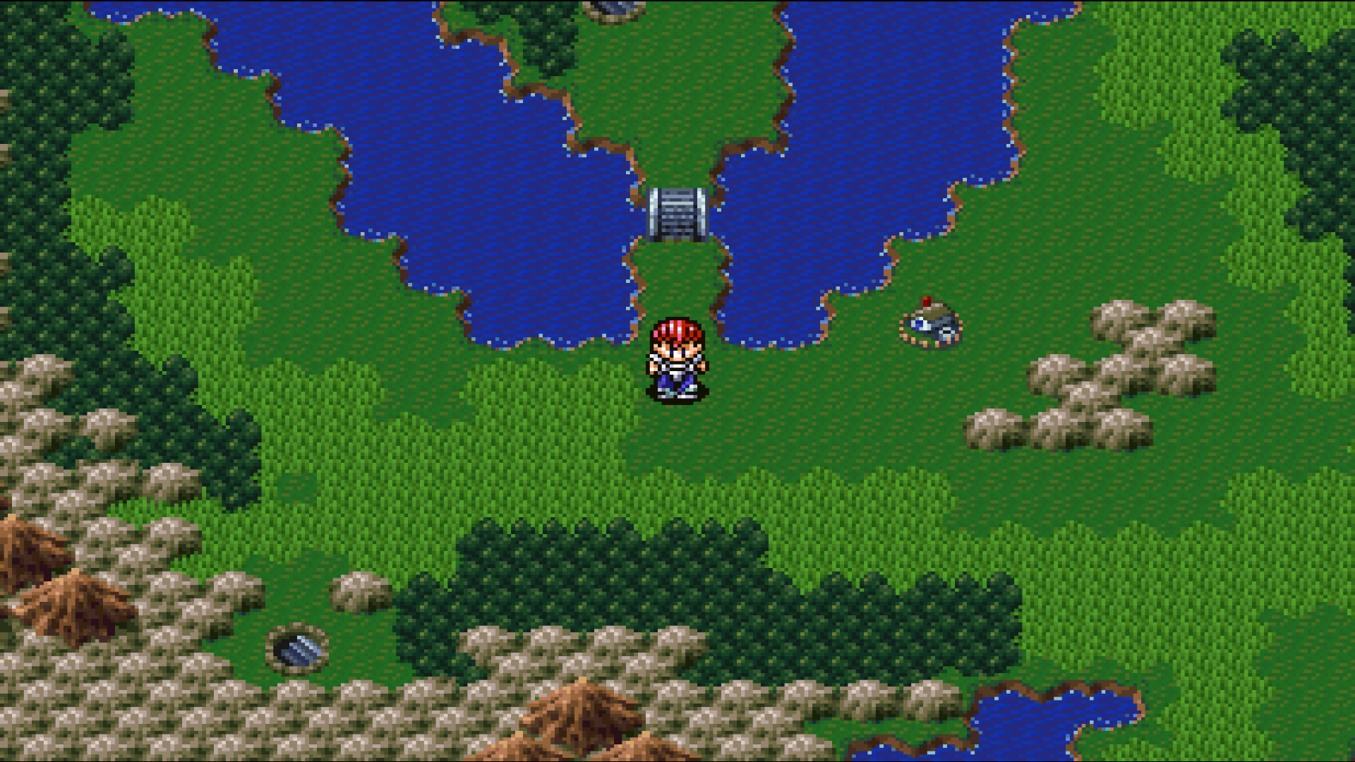 The Mode 7 overworld in Lufia II Recompiled