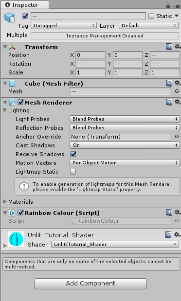 Scripting and Shaders 2