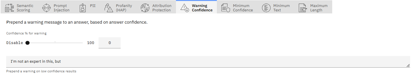 warning confidence