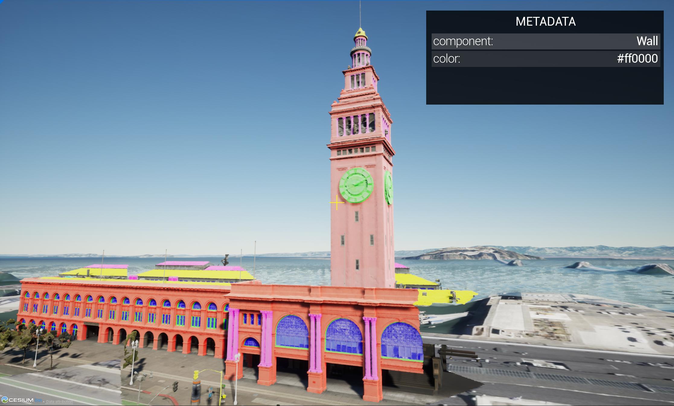 Metadata of San Francisco Ferry Building visualized.