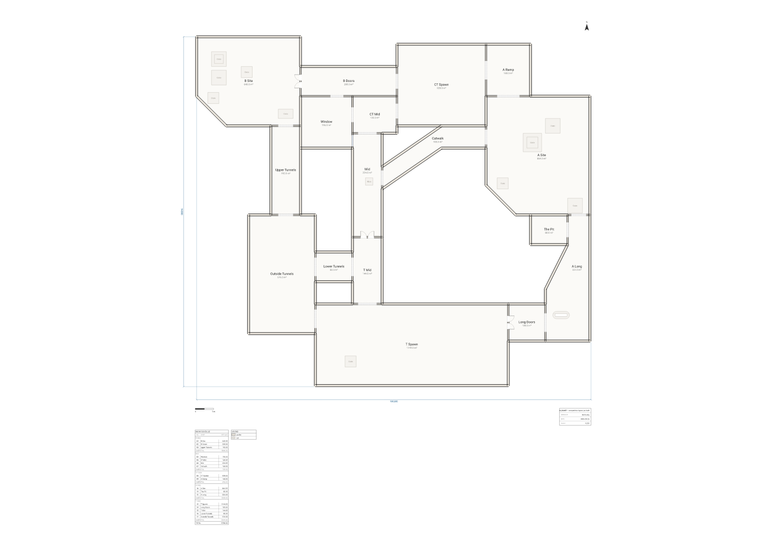 de_dust2 drawn as a building