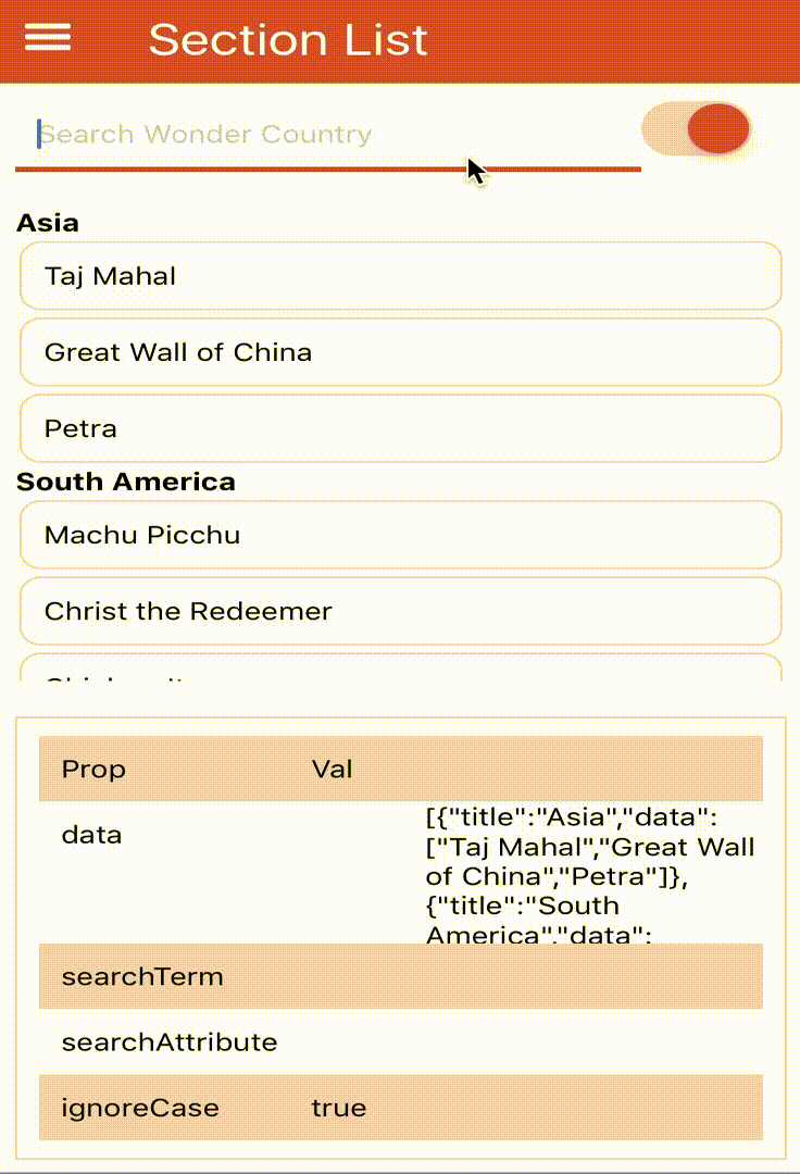 Section List