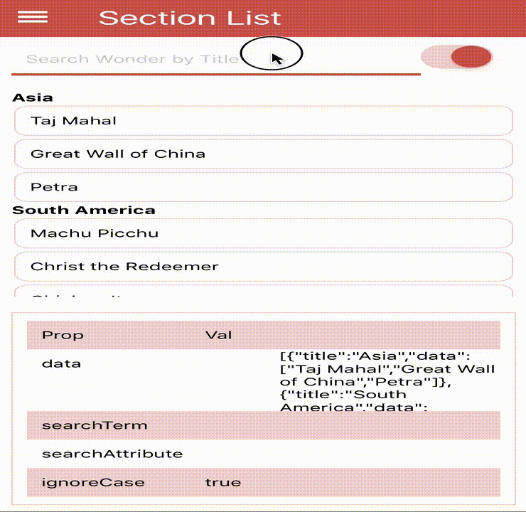 Section List