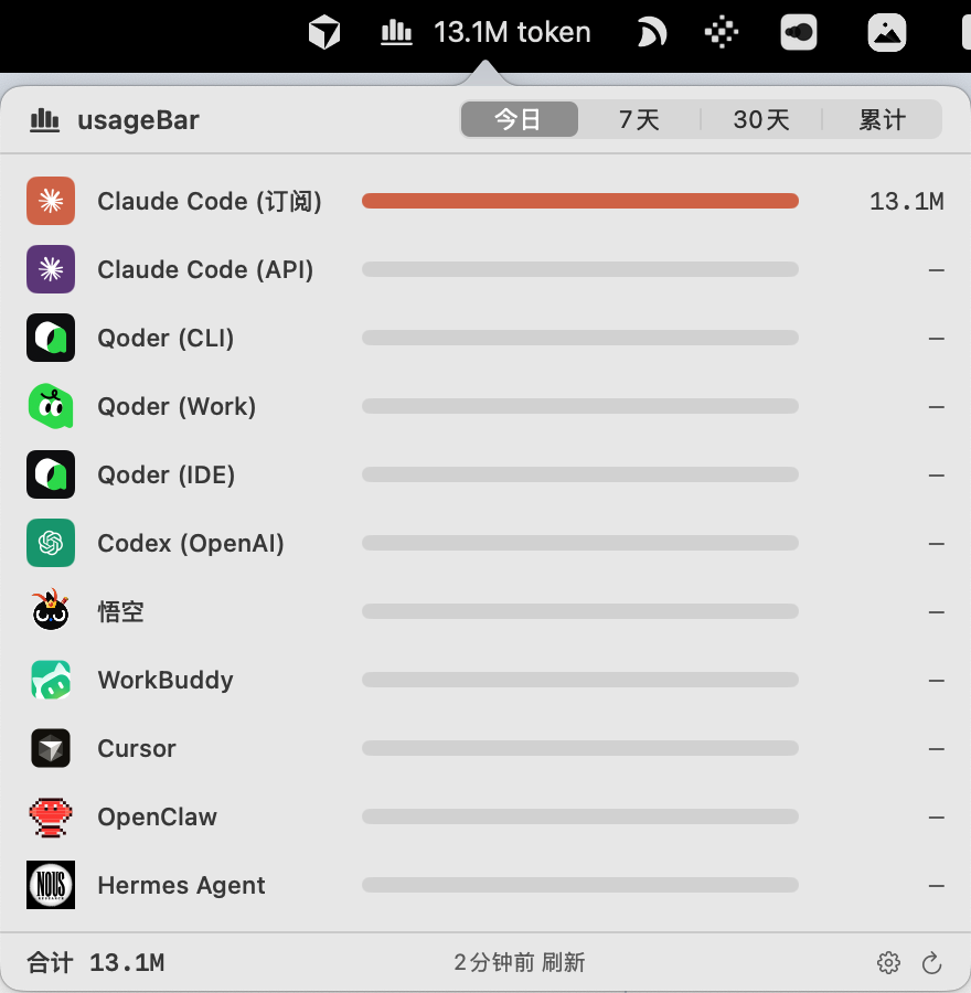 usageBar 效果图