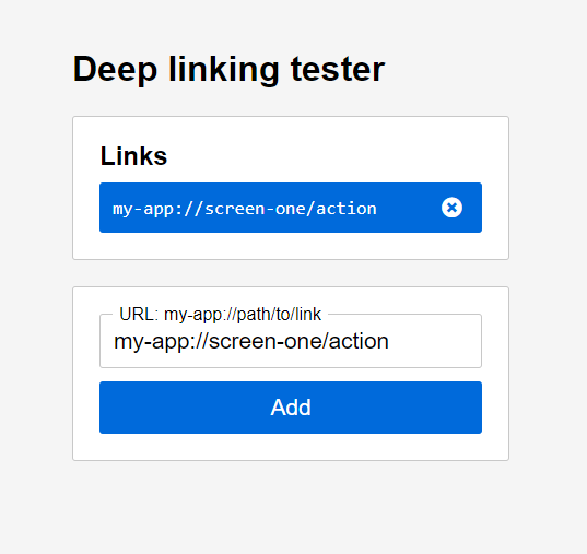 Deep linking test