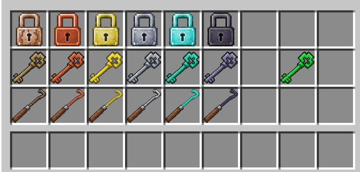 All lock, key, lockpick, and Master Key items