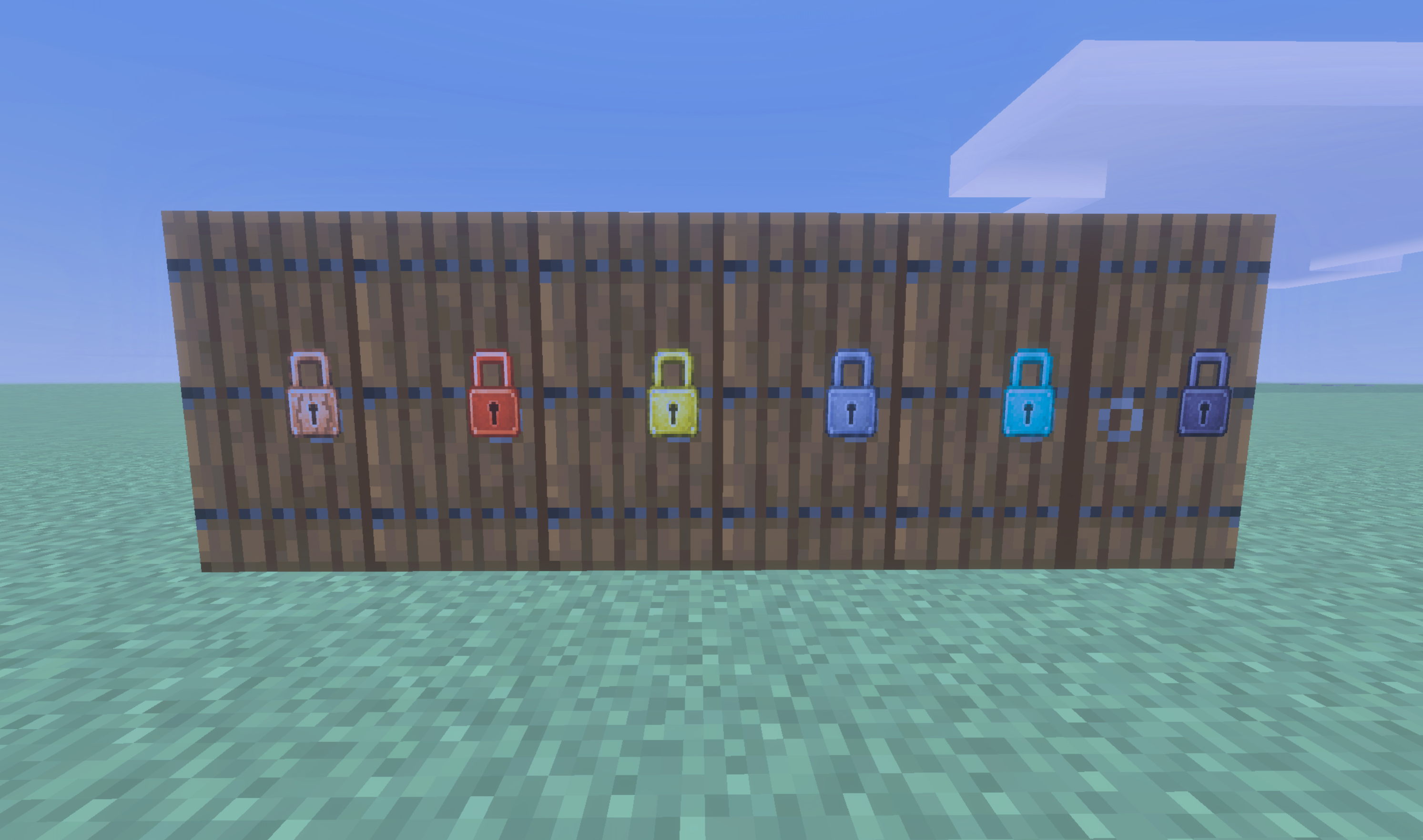 Wood through Netherite locks on doors