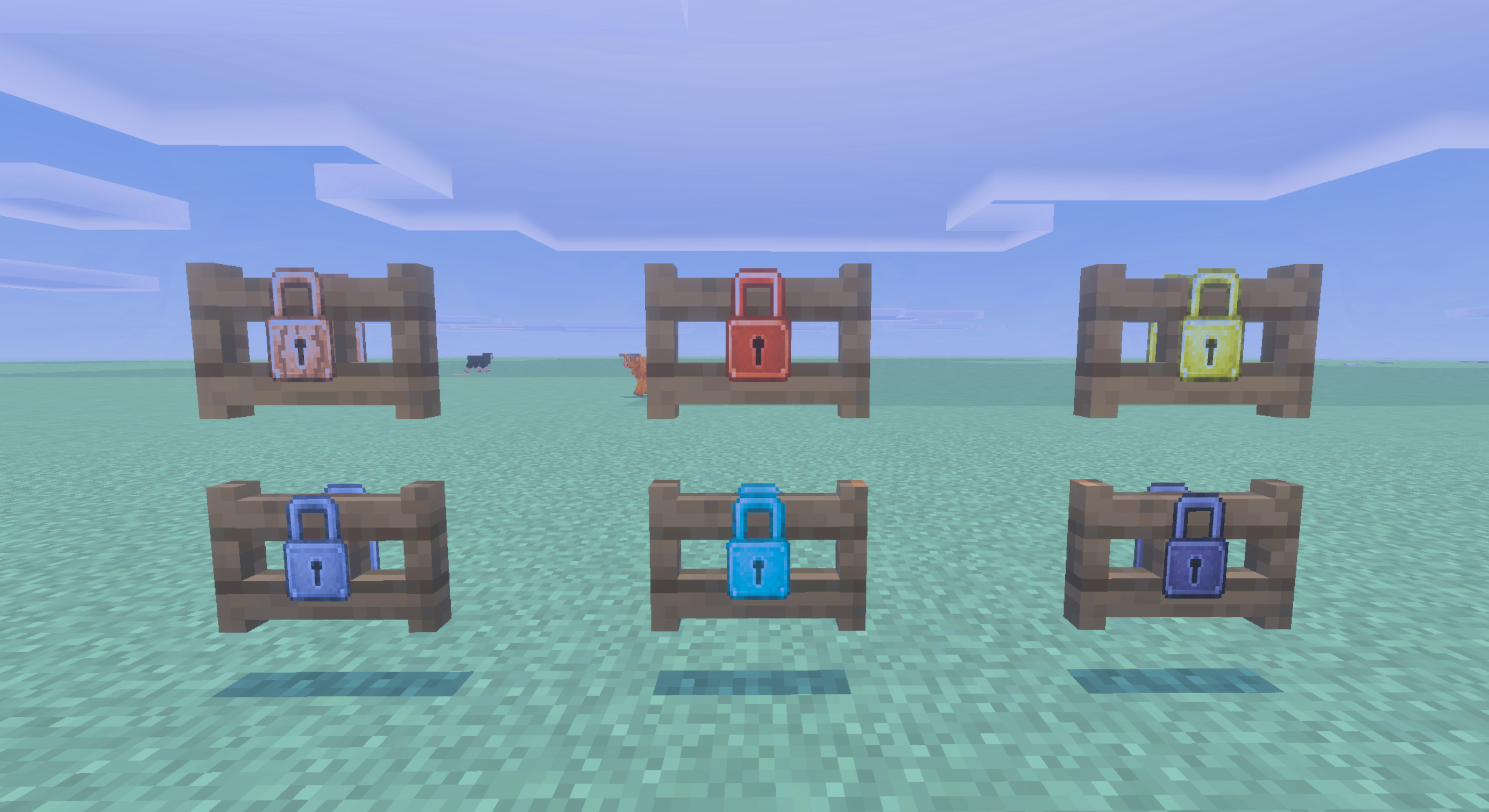 Locked fence gates
