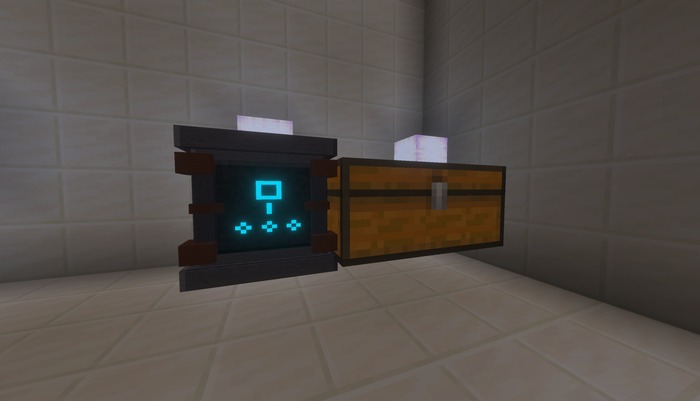 A reject chest attached straight to the side of a Salvage Table, with no hopper needed