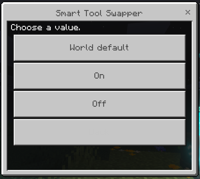 Turning individual tool classes on and off