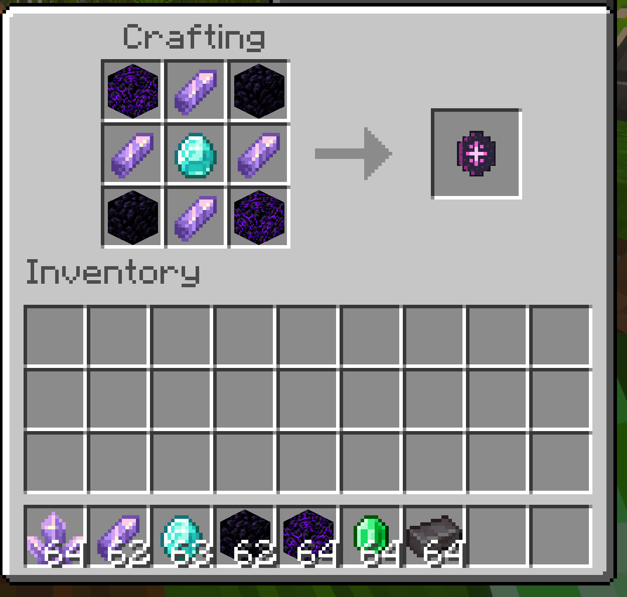 Crafting Table recipe for Soulbound Rune I