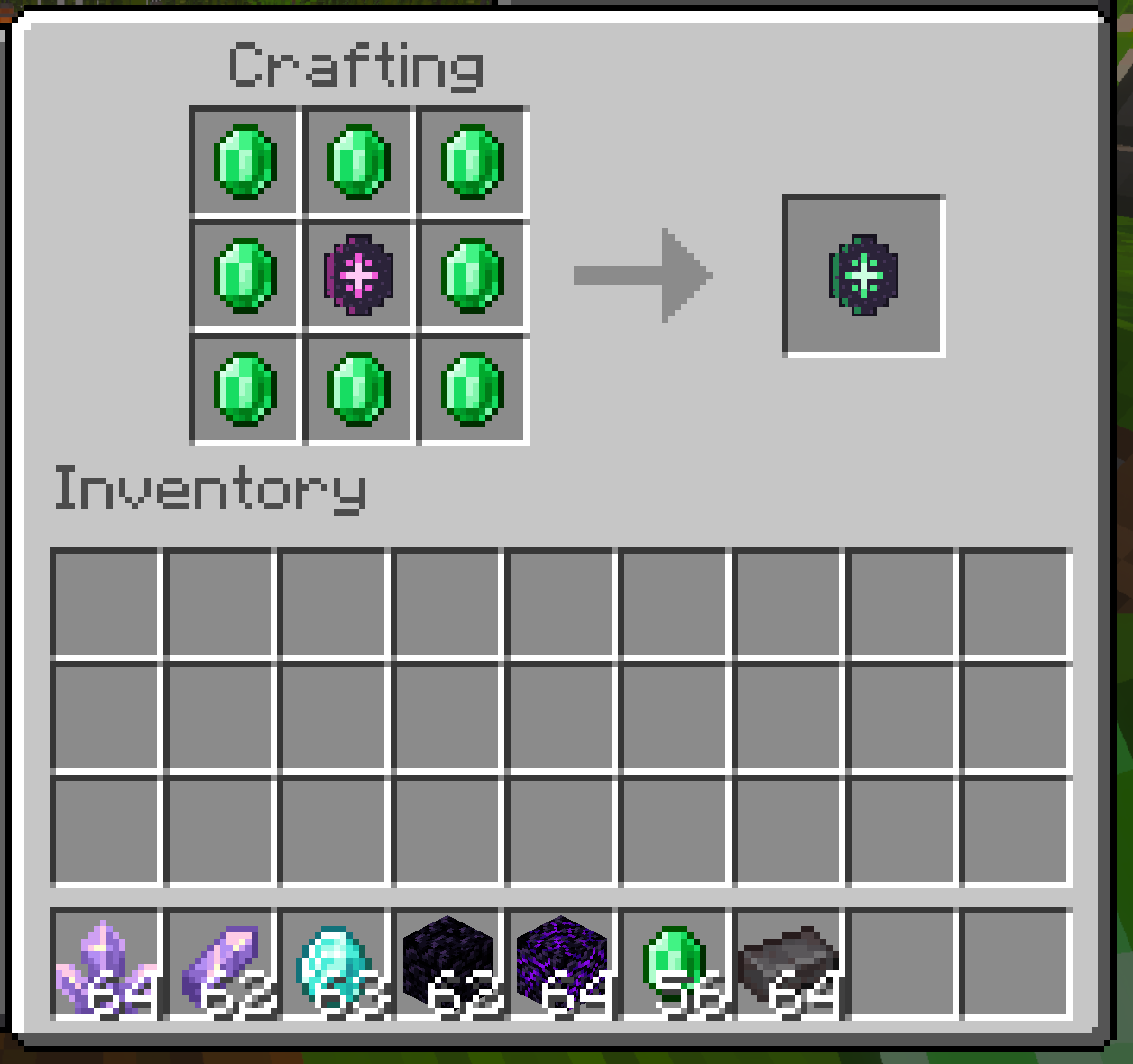 Crafting Table recipe for Soulbound Rune II