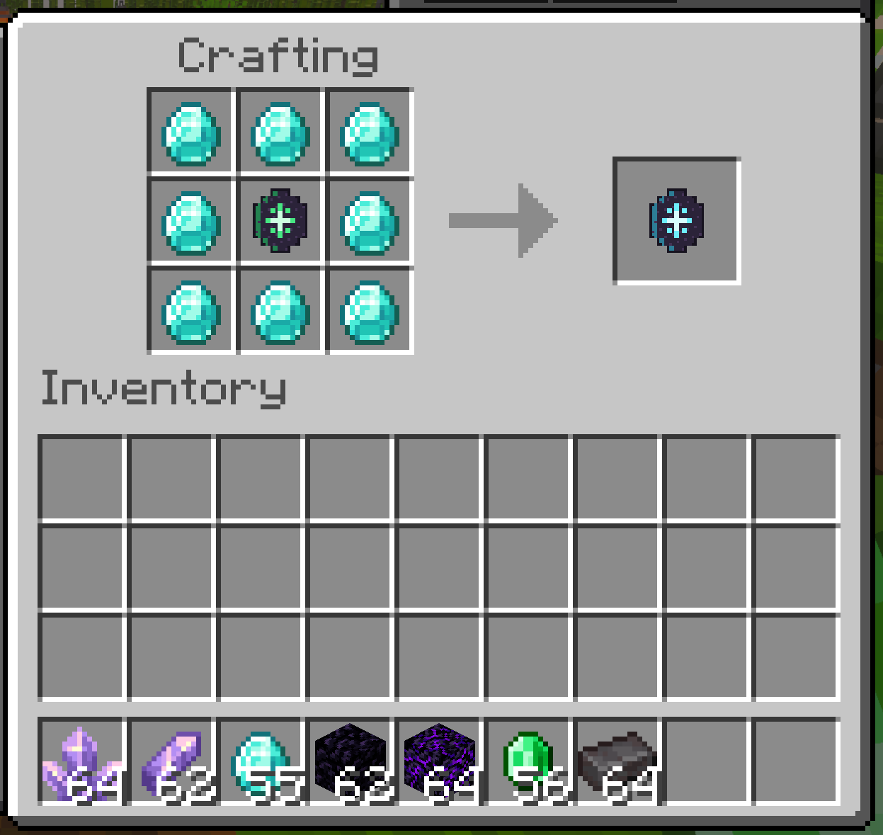 Crafting Table recipe for Soulbound Rune III