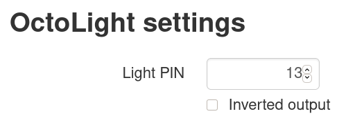 Settings panel