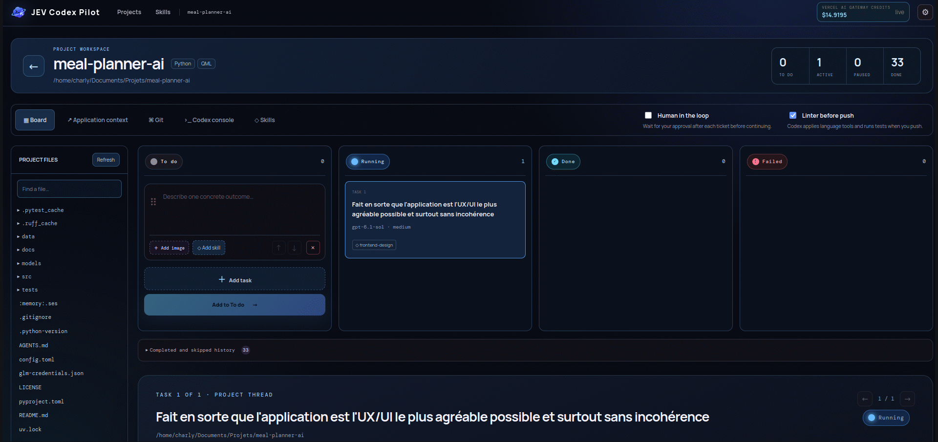 jev-codex-pilot screenshot