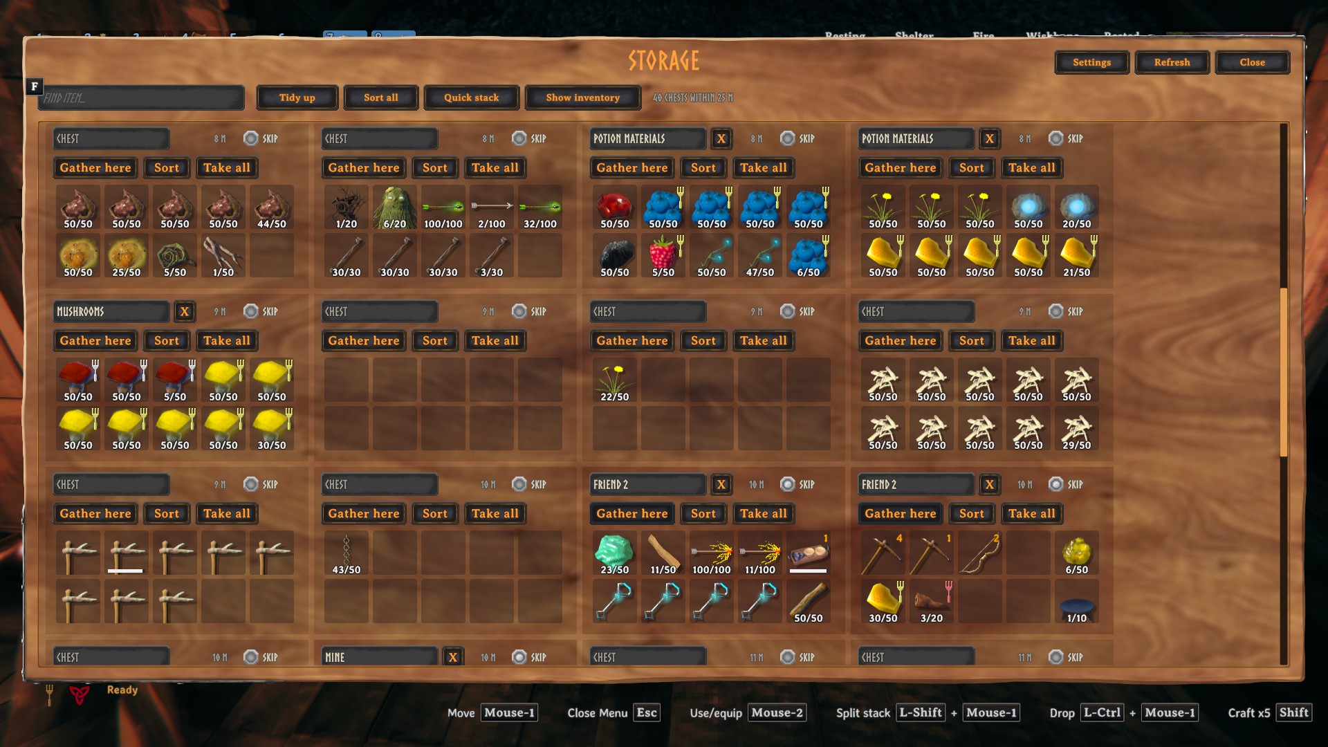 Hide inventory gives the chests the whole window