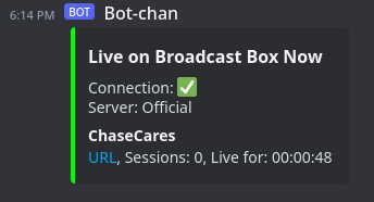 Broadcast Box Live embed example