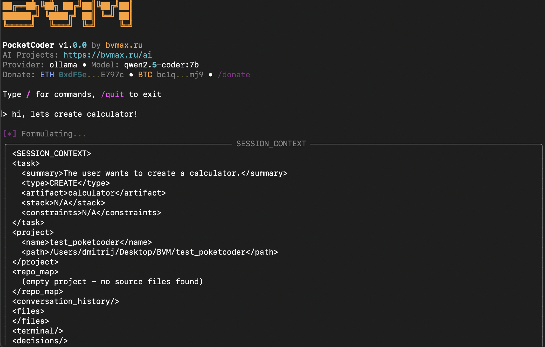GitHub - Chashchin-Dmitry/pocketcoder: AI-powered coding assistant for ...
