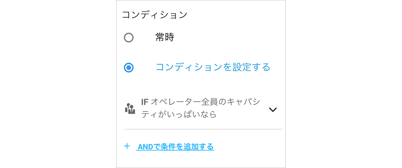 Condition(実行条件)の項目