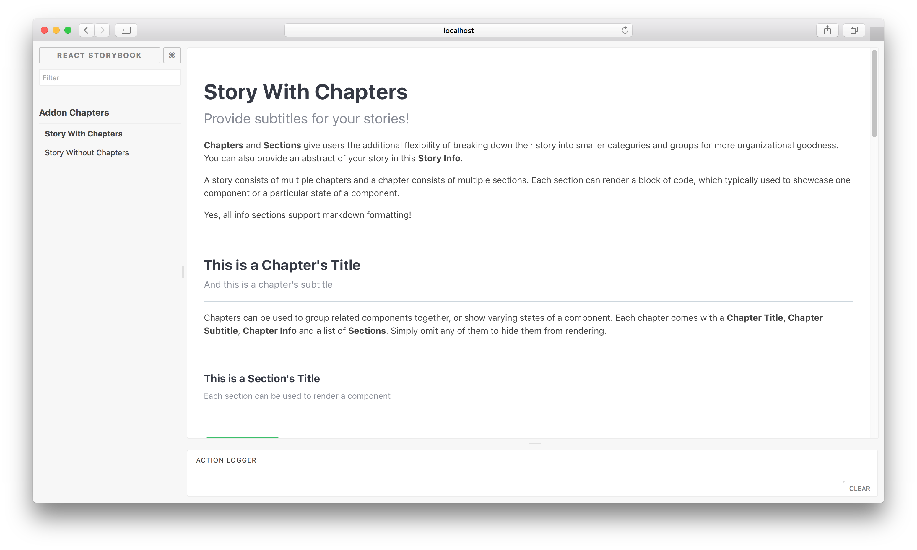 react-storybook-addon-chapters