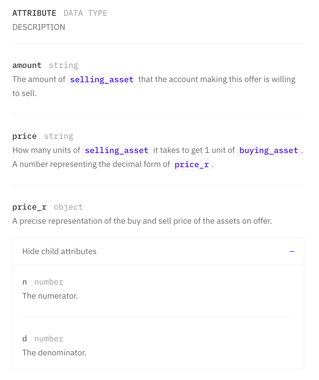 AttributeTable Component