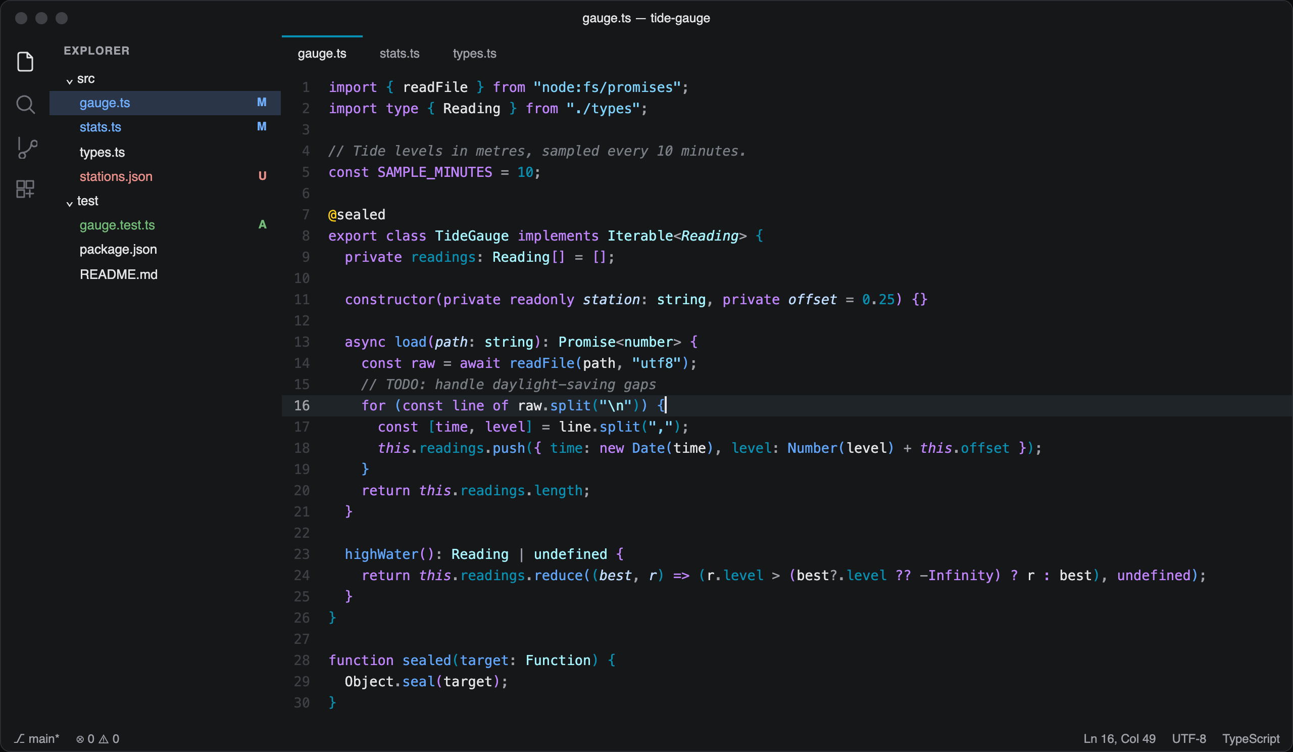 Midnight Tide in VS Code