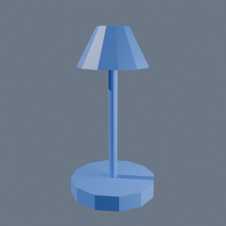 dsh-blender 生成的无相机台灯预览
