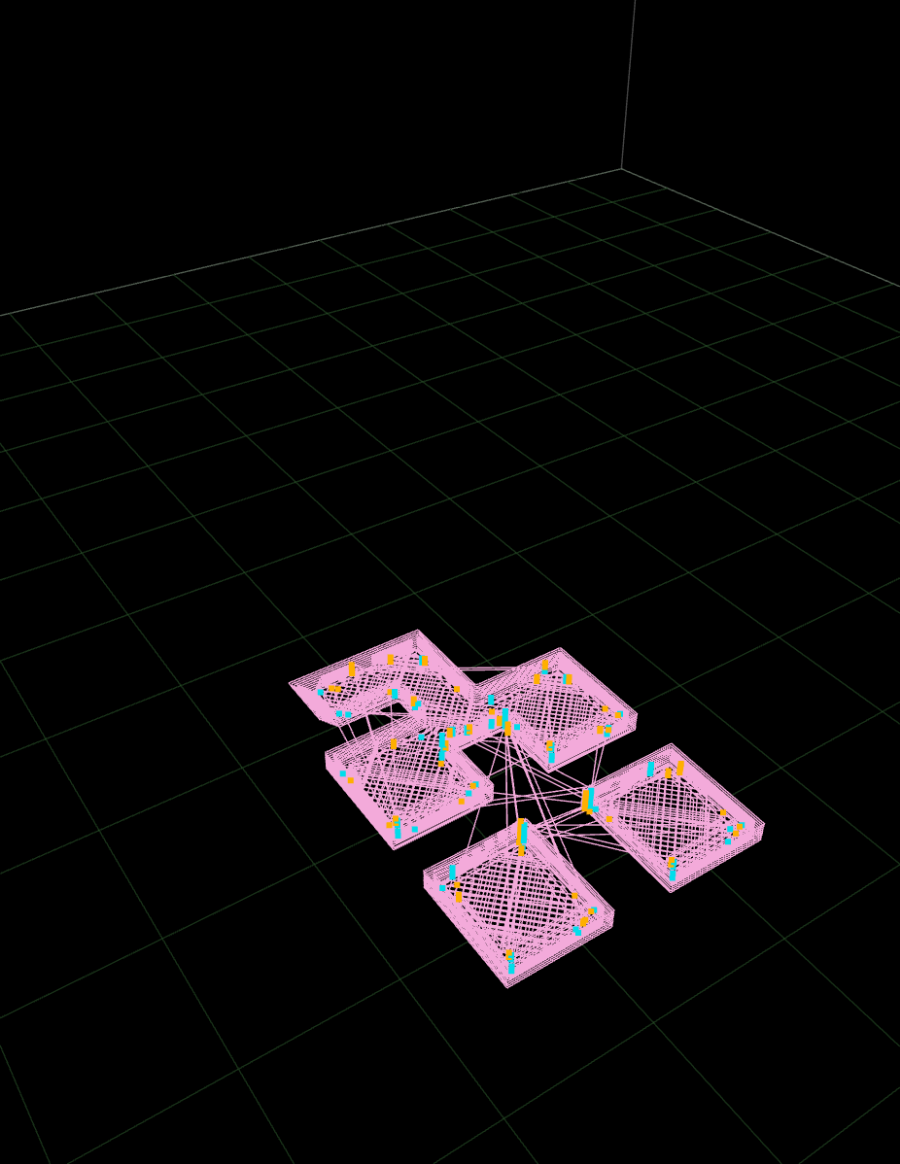 Retraction (orange) and unretraction (cyan) markers on object boundaries