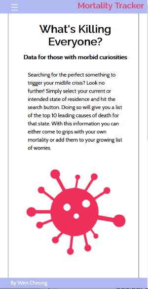GitHub - ChewyPaste/mortalityTracker: app utilizing Socrata API and ...