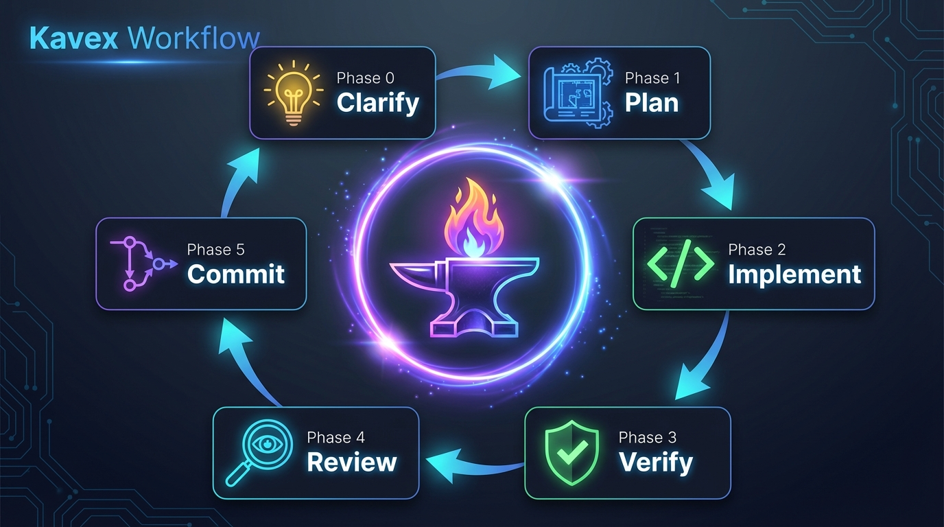 Kavex Team Loop — 6-Phase Workflow