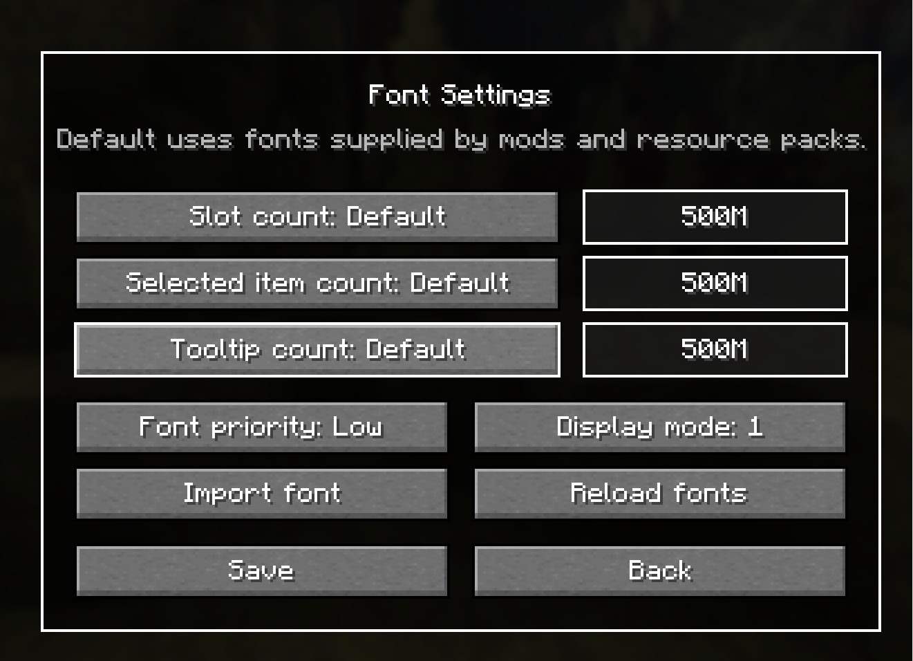 Font Setting
