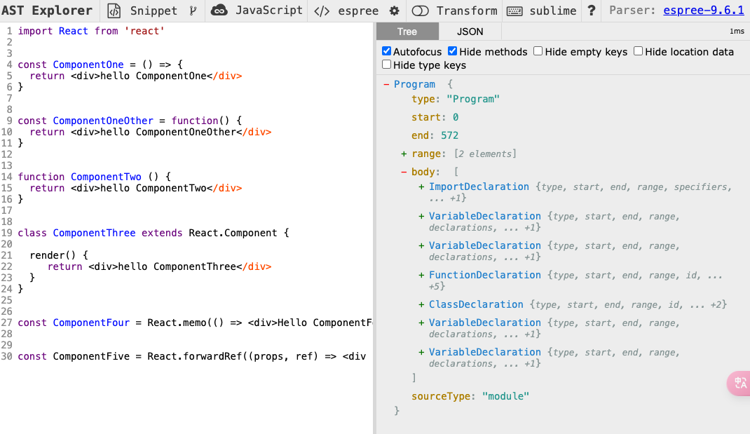react-component-ast