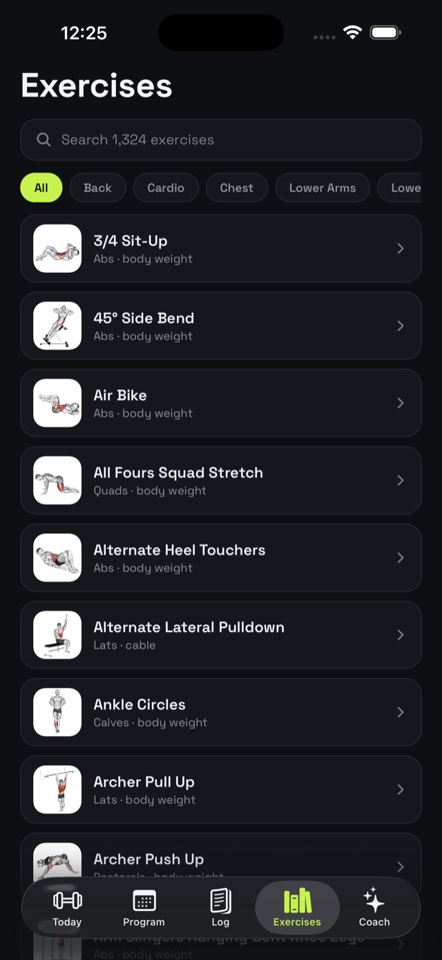 Exercise library